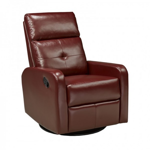 RECLINER W. ROCKER/SWIVEL RED